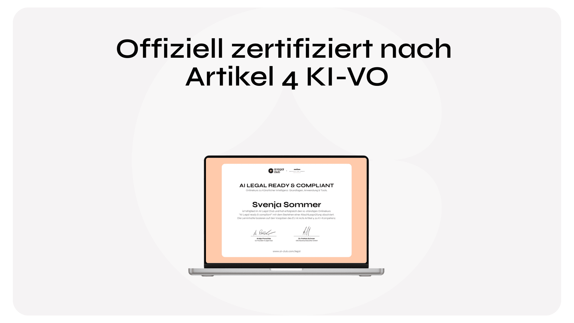 Onlinekurs - AI LEGAL READY & COMPLIANT (by Bucerius Law School)