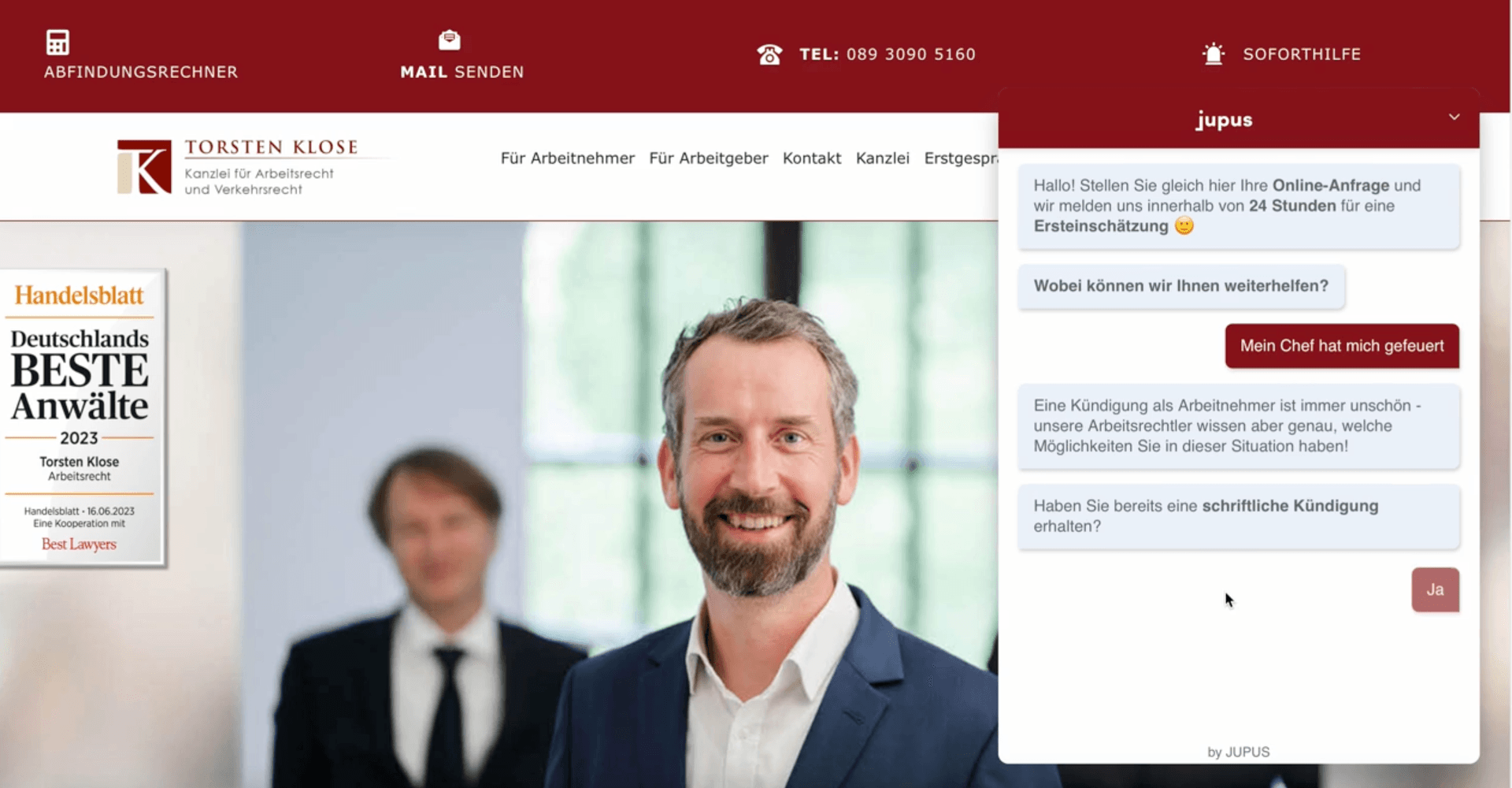 JUPUS - KI Plattform für alle Mandatsanfragen